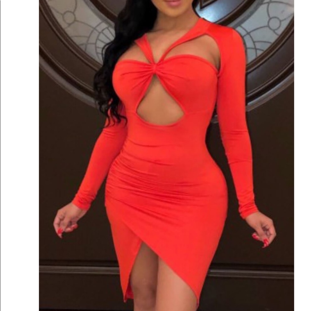 Hollow-out cut-out Sexy Bodycon Dress
